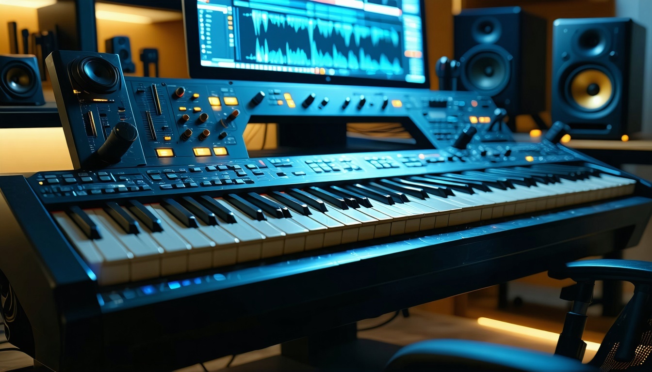 AI composing music on digital workstation